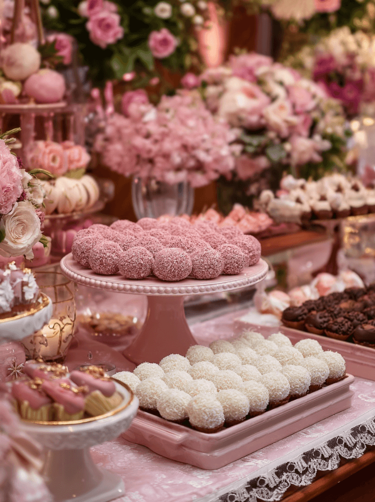 baby shower treat table at divine hideaway